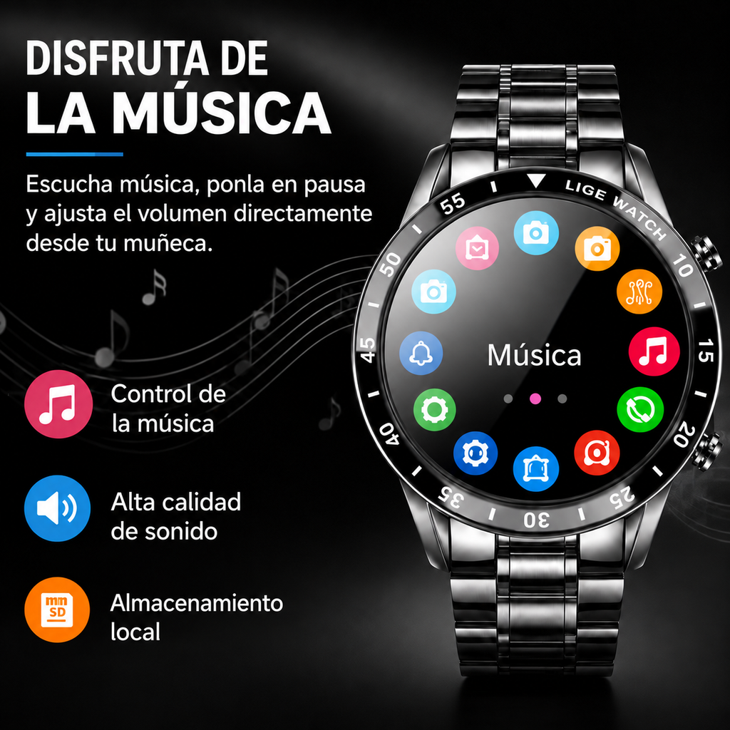 Reloj Inteligente de Lujo 4G - Para Llamadas y Conectividad con Estilo