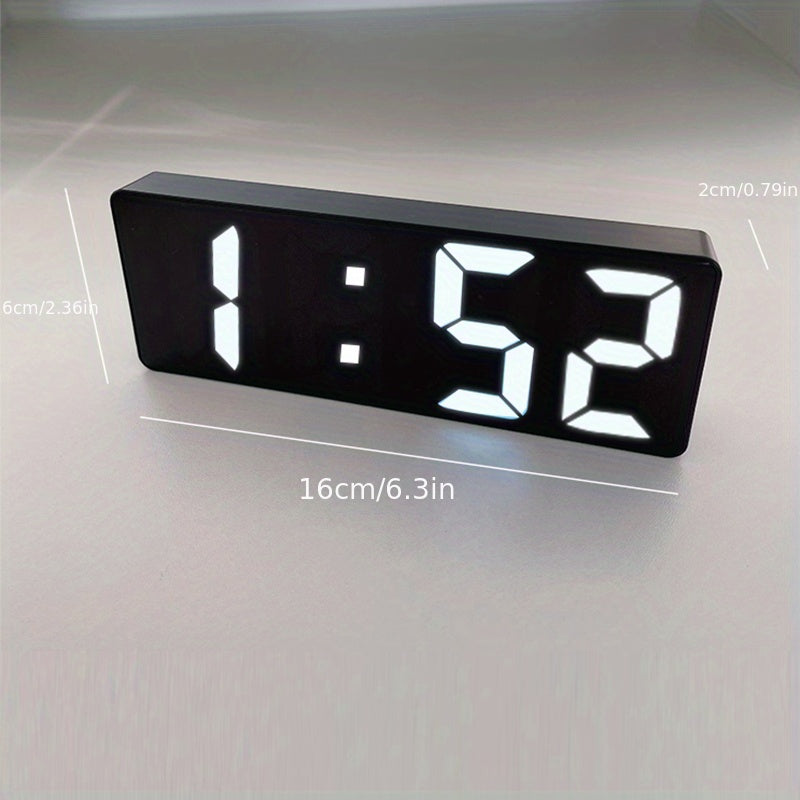 Reloj Despertador Digital LED con Pantalla de Temperatura y Brillo Ajustable