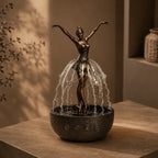 Fuente de interior con LED y figura de bailarina