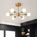 Luz de Techo Semi Flush de 6 Luces Sputnik