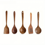 Juego de utensilios de cocina de nuez (5 piezas)