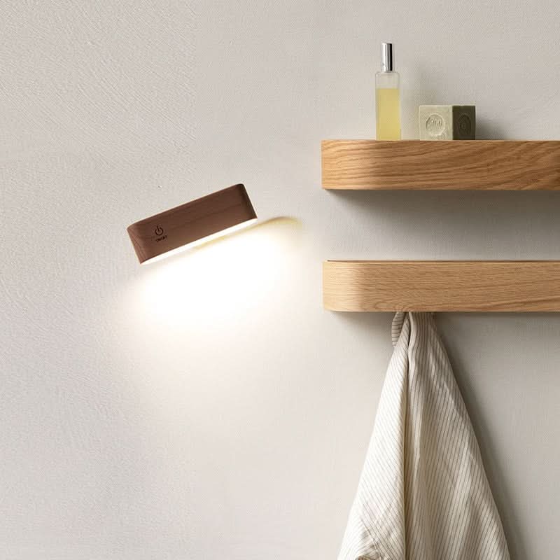 Lámpara de escritorio de madera maciza con carga magnética