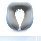 Almohada de viaje ergonómica en forma de U – Soporte para el cuello de espuma viscoelástica para viajes confortables