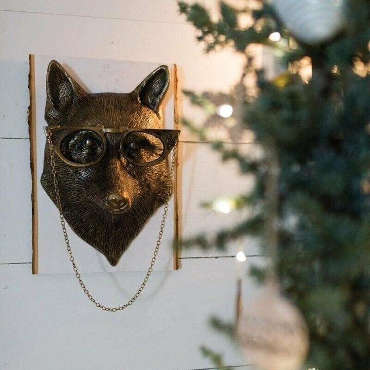 Decoración de pared con cabezas de animales única para el hogar