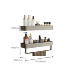Conjunto de Accesorios de Baño de Aluminio Contemporáneo Estante de Baño Gris