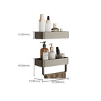 Conjunto de Accesorios de Baño de Aluminio Contemporáneo Estante de Baño Gris