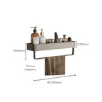 Conjunto de Accesorios de Baño de Aluminio Contemporáneo Estante de Baño Gris