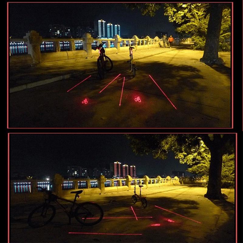 Luz Trasera de Proyección Láser para Bicicleta