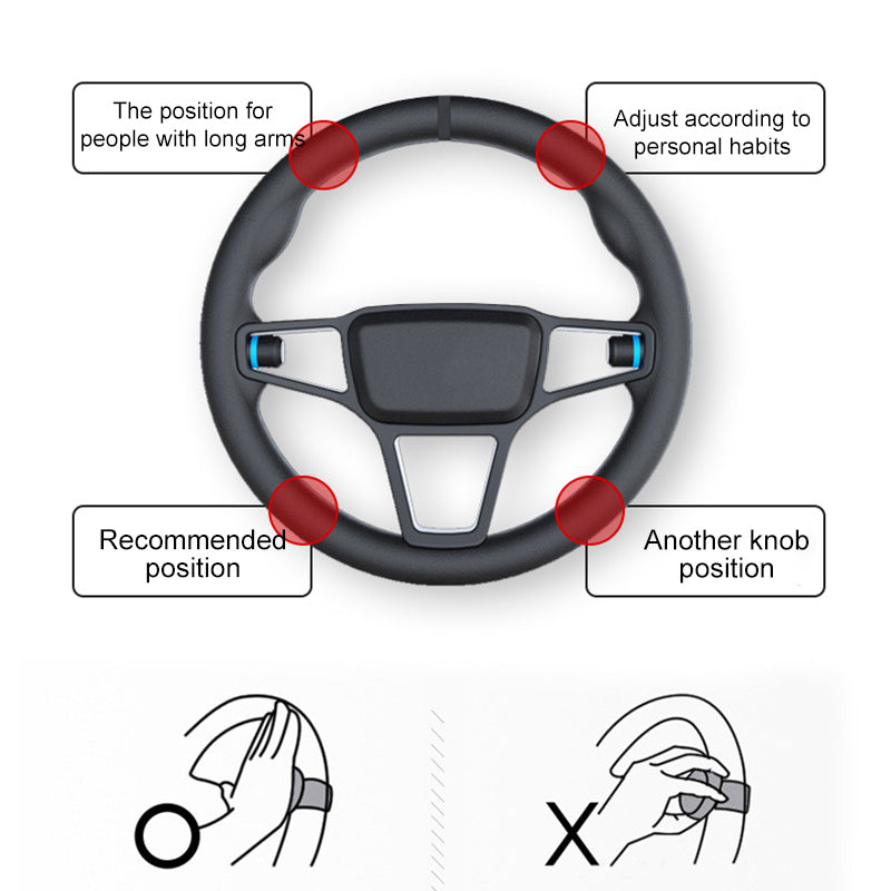 Botón de ayuda para volante 360° universal