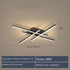 Luz de Techo LED Lineal Moderna de 4 Cabezas (Regulable, Blanca o Negra)