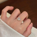 Anillo de Banda Invisible de Moissanita de 1-2 Quilates S925