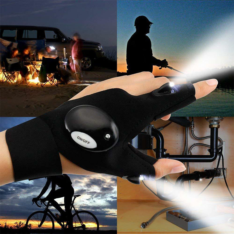 Guantes LED cómodos con luces a prueba de agua