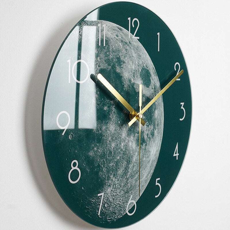 Reloj de Pared Elegante de Vidrio