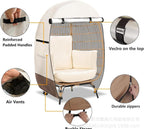 Cubierta Impermeable para Silla Huevo con Doble Cremallera – Solara
