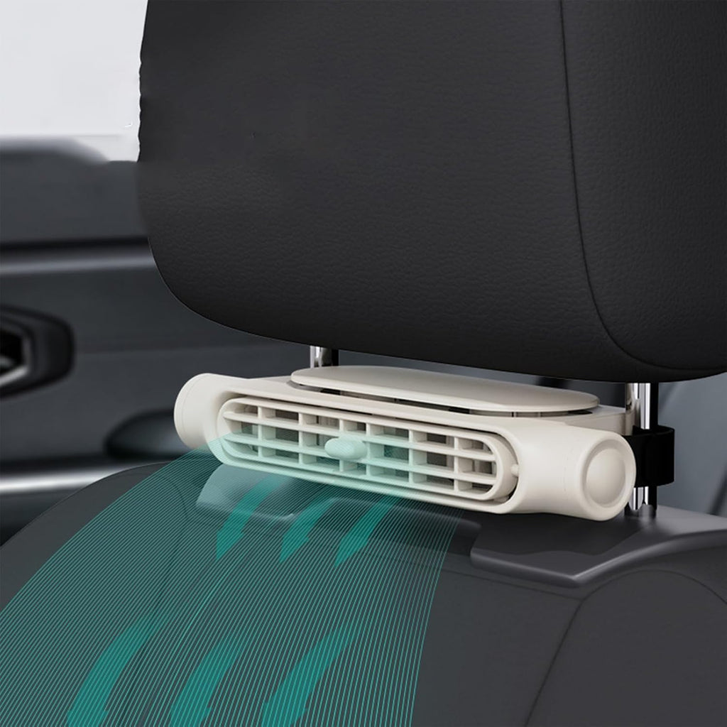 Ventilador de enfriamiento para automóvil USB de 3 velocidades y soporte para reposacabezas – AutoBreeze (1+1 GRATIS)