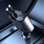 Cargador rápido de coche con puerto USB dual 4 en 1