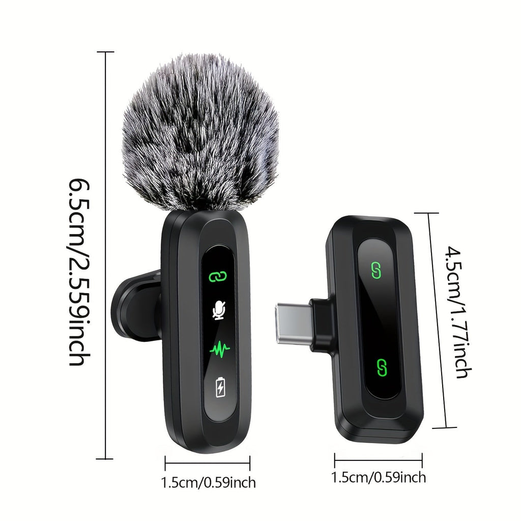 Micrófono Clip Inalámbrico SoundSnap – Micrófono USB-C para Smartphone y Tableta