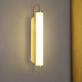 Aplique de Pared de Metal Rectangular Arc Post-Moderno LED Dorado con Pantalla de Acrílico