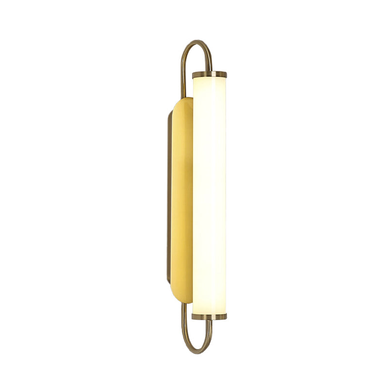 Aplique de Pared de Metal Rectangular Arc Post-Moderno LED Dorado con Pantalla de Acrílico