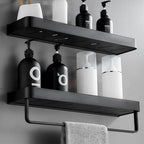 Juego de baño moderno negro mate de 1/2 piezas de acero inoxidable