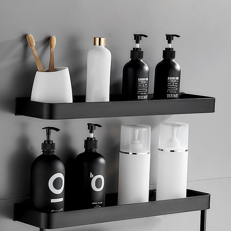 Juego de baño moderno negro mate de 1/2 piezas de acero inoxidable