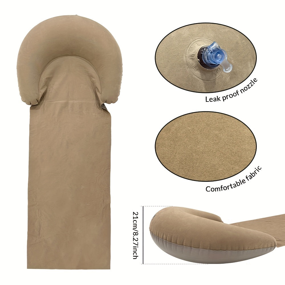 Colchoneta Inflable Cómoda con Almohada para Playa y Camping