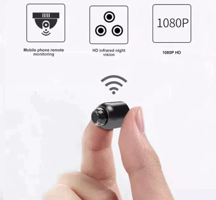 Super pequeña cámara de vigilancia WiFi con visión nocturna, cámara de seguridad IP