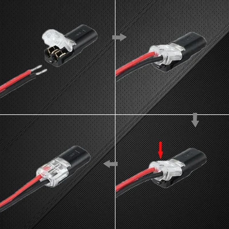 Conectores de doble cable con bloqueo