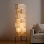 ZenithLight - Lámpara de Pie Moderna Minimalista de Papel de Arroz para Sala de Estar