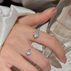 Anillo de Banda Invisible de Moissanita de 1-2 Quilates S925