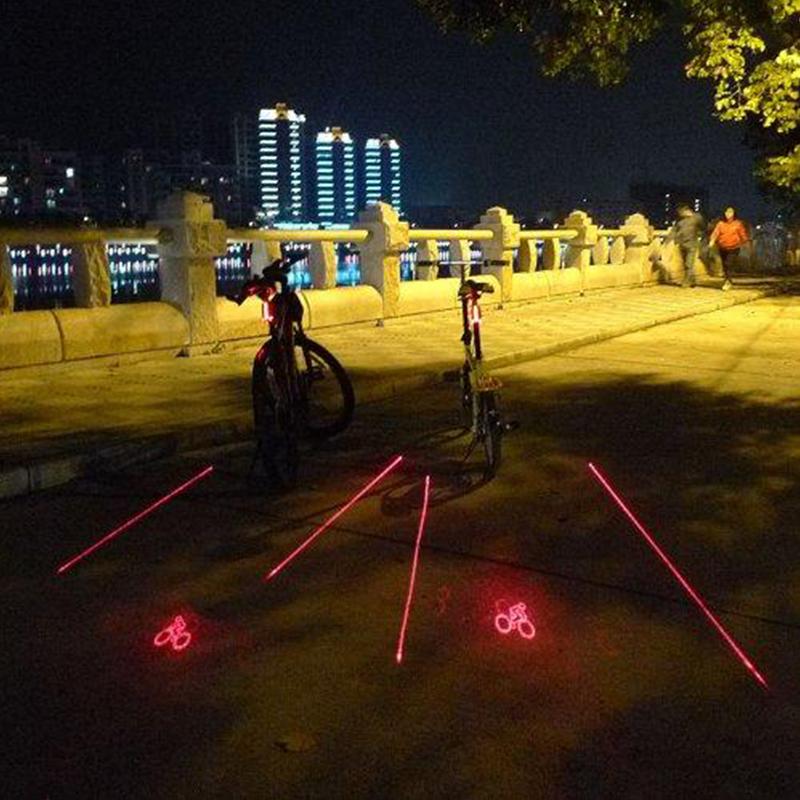 Luz Trasera de Proyección Láser para Bicicleta