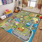 Alfombra Infantil con Tema de Granja y Tráfico - DuoPlay