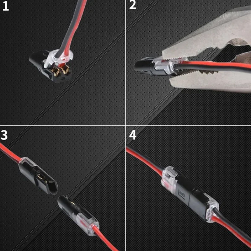 Conectores de doble cable con bloqueo