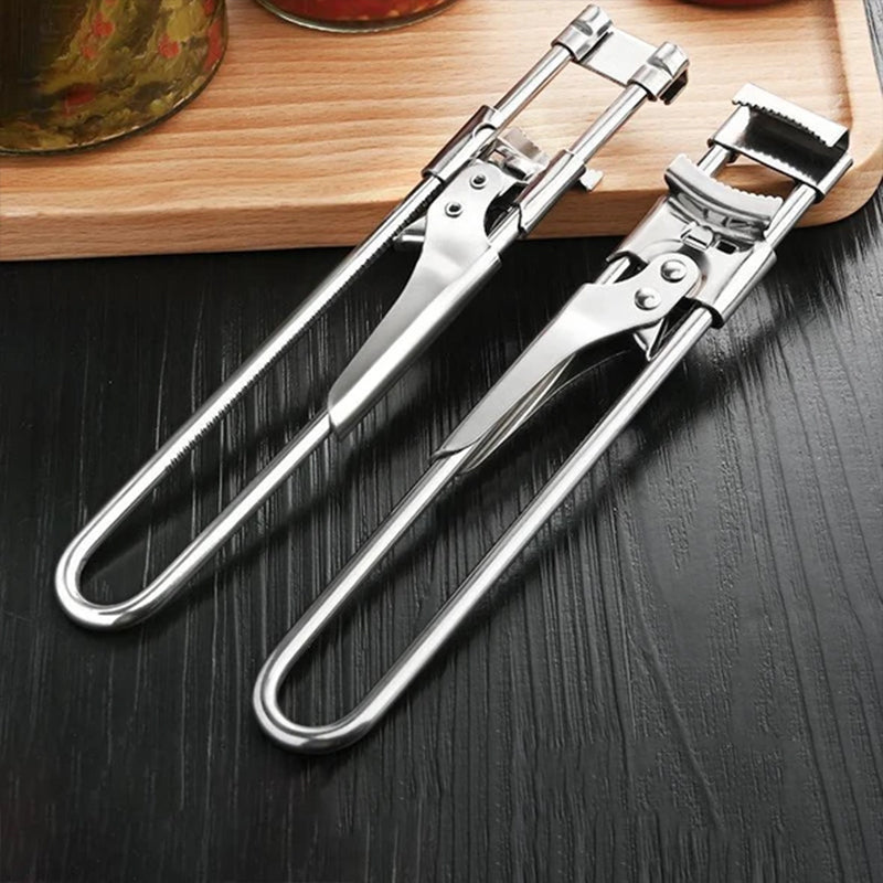 Abrelatas portátil ajustable de acero inoxidable
