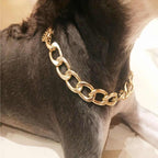 Collar de Cadena Gruesa de Oro para Mascotas