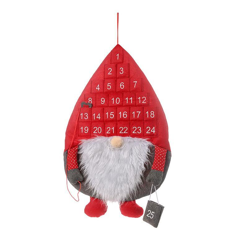 Cuenta Regresiva Para Navidad Colgante de Santa Calendario de Adviento
