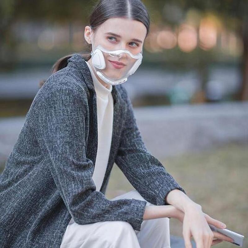 Pantalla facial transparente y reutilizable