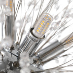 Luz Sputnik Única Moderna de Cristal con 9 Luces de Fuegos Artificiales