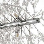 Candelabro Moderno Lineal de Cristal de 9 Luces