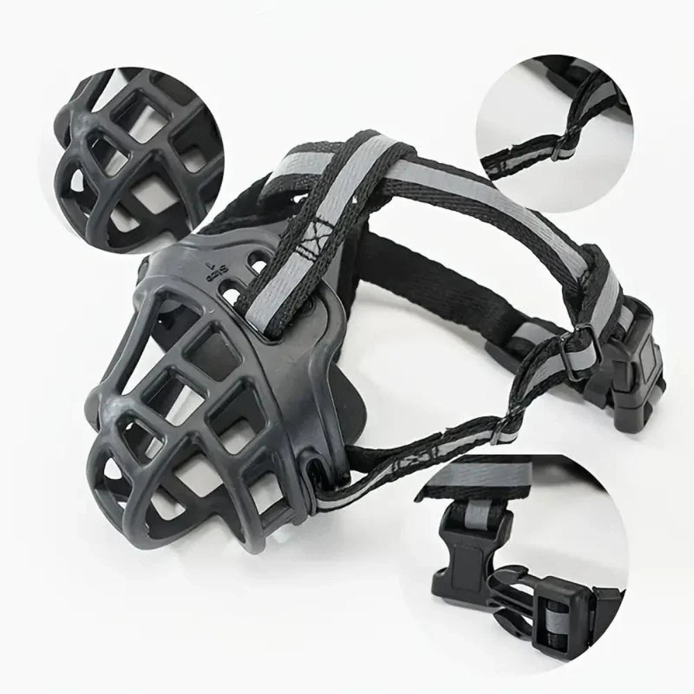 Muzzle Ajustable para Perros con Malla Transpirable para Uso Diario Seguro