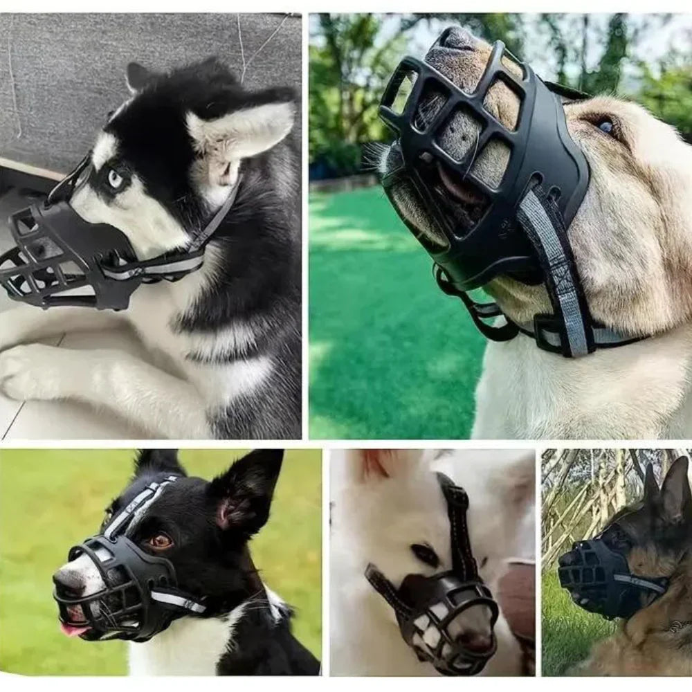Muzzle Ajustable para Perros con Malla Transpirable para Uso Diario Seguro