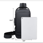 Bolso Cruzado Antirrobo | Landy Carry Without Worry | Oxford Impermeable | Puerto de Carga USB | Mochila Unisex para Viajes