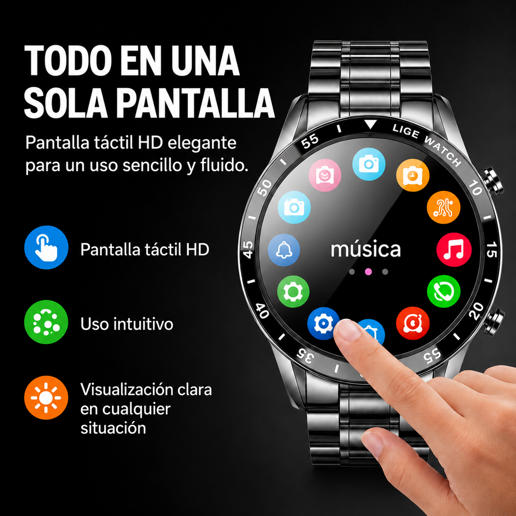 Reloj Inteligente de Lujo 4G - Para Llamadas y Conectividad con Estilo