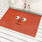 Alfombra de Entrada de PVC Antideslizante con Cara de Smiley