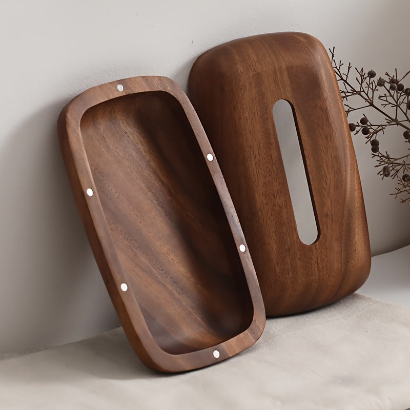Soporte para Caja de Pañuelos de Nogal – Diseño Elegante y Funcional