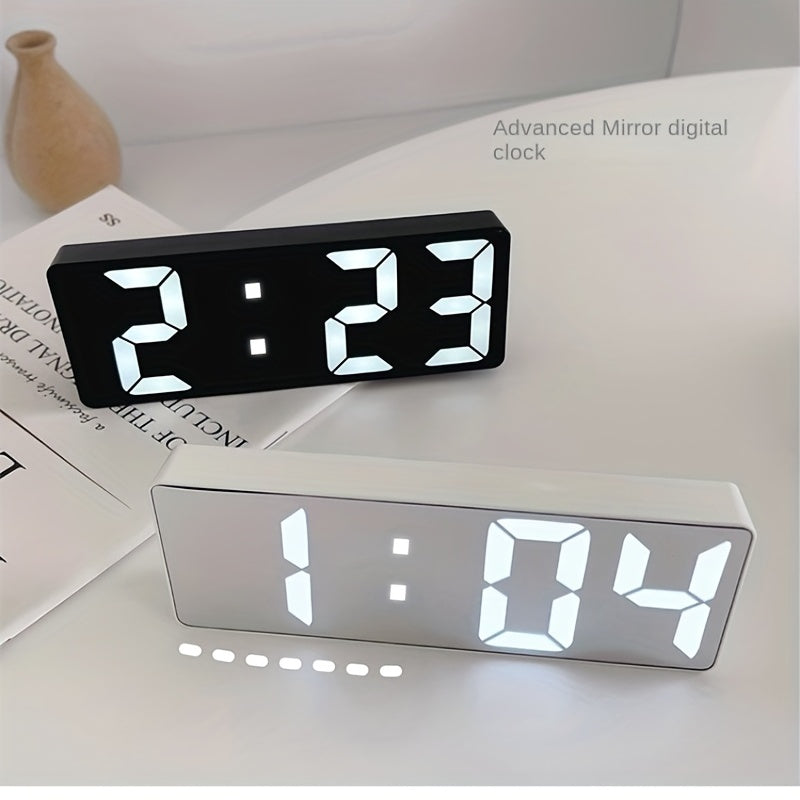 Reloj Despertador Digital LED con Pantalla de Temperatura y Brillo Ajustable