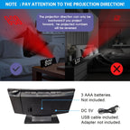Despertador Digital Proyector – Pantalla LED y Función de Snooze con Brillo Ajustable