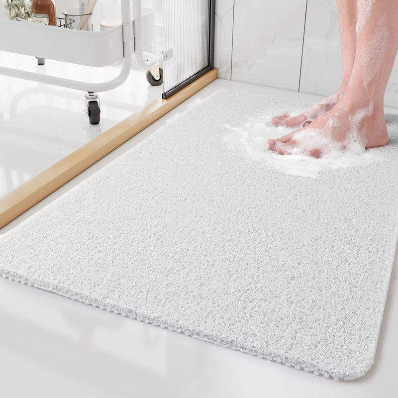 AquaGrip Alfombrilla de Ducha Antideslizante | De Secado Rápido y Recortable | Diseño Higiénico de Drenaje