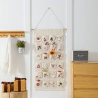 Calendario de adviento con 24 bolsas de lienzo para niños – Decoración navideña colgante en multicolor