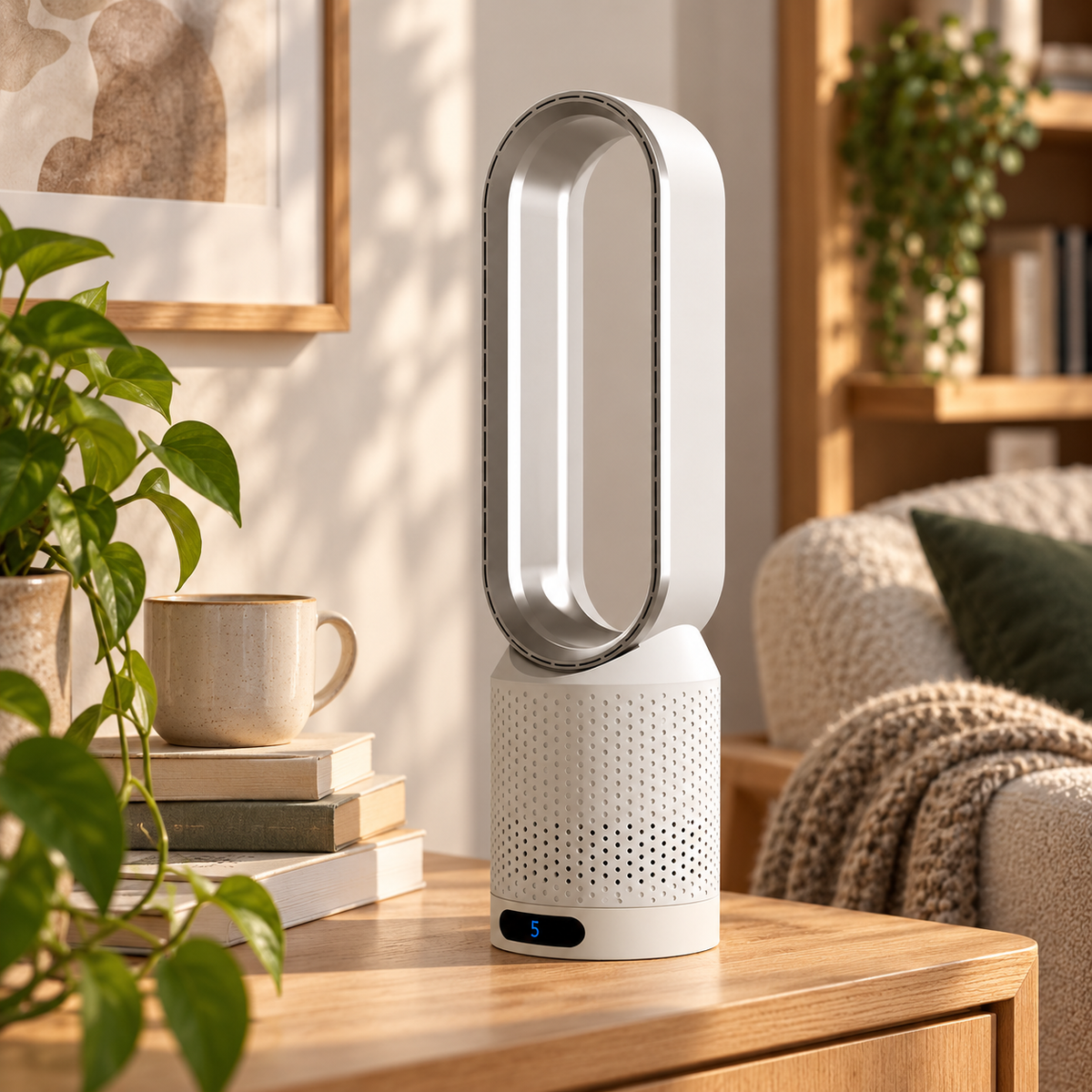 AirPure – Ventilador de torre sin aspas (< 32 dB)